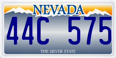 NV license plate 44C575