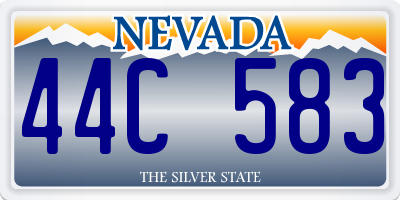 NV license plate 44C583