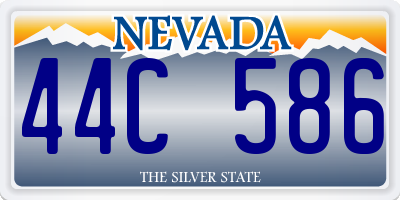 NV license plate 44C586