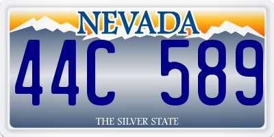 NV license plate 44C589
