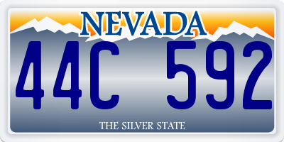 NV license plate 44C592
