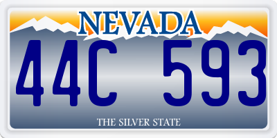 NV license plate 44C593