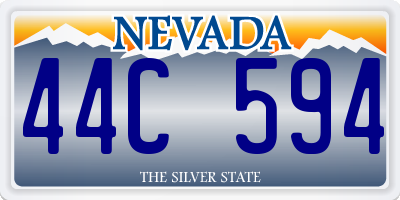 NV license plate 44C594