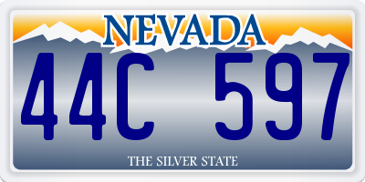 NV license plate 44C597