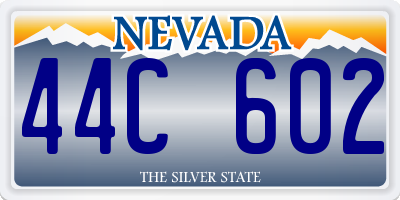 NV license plate 44C602