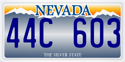 NV license plate 44C603
