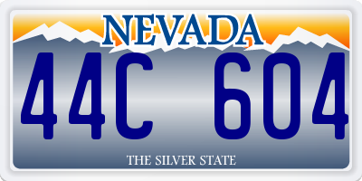 NV license plate 44C604
