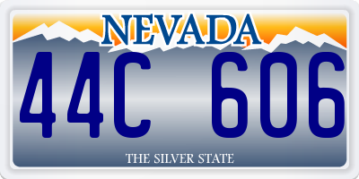NV license plate 44C606