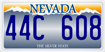 NV license plate 44C608