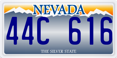 NV license plate 44C616