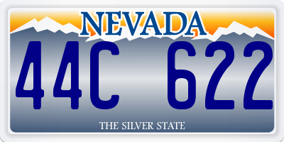 NV license plate 44C622