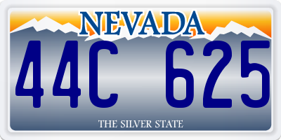 NV license plate 44C625