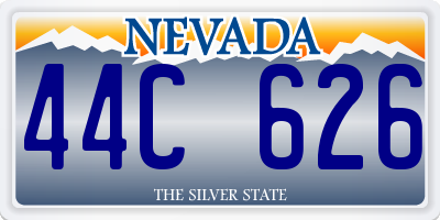NV license plate 44C626