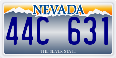 NV license plate 44C631