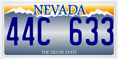 NV license plate 44C633