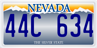 NV license plate 44C634