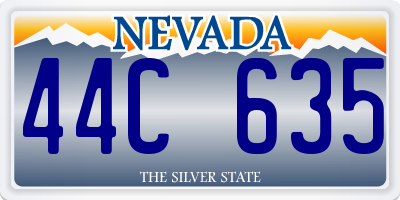 NV license plate 44C635