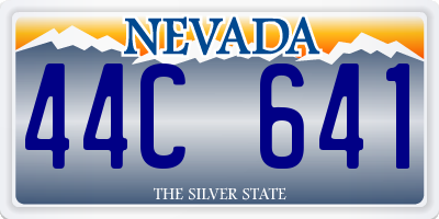 NV license plate 44C641