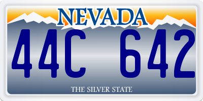 NV license plate 44C642