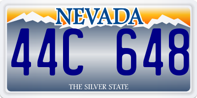 NV license plate 44C648
