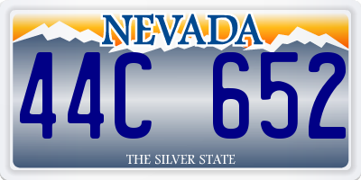 NV license plate 44C652