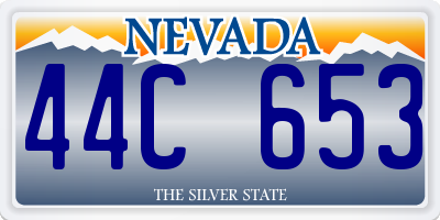 NV license plate 44C653