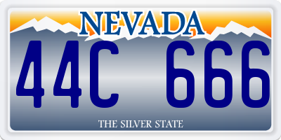 NV license plate 44C666