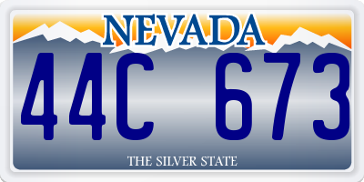 NV license plate 44C673