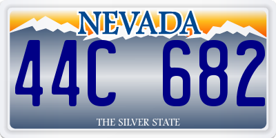 NV license plate 44C682