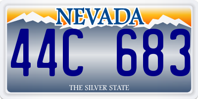 NV license plate 44C683