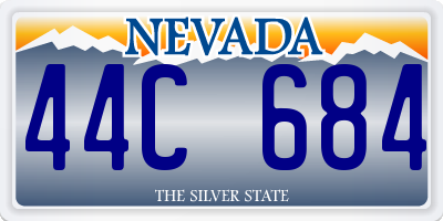 NV license plate 44C684