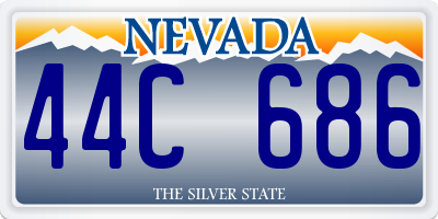NV license plate 44C686