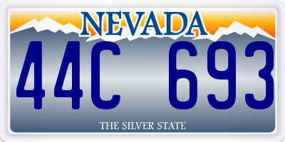 NV license plate 44C693