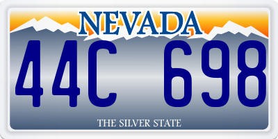 NV license plate 44C698