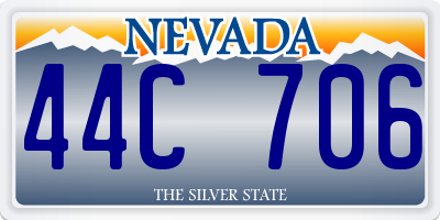 NV license plate 44C706