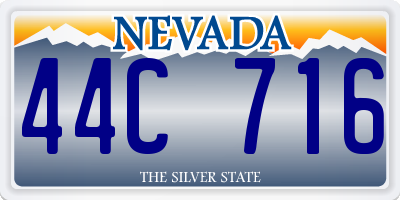 NV license plate 44C716