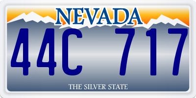 NV license plate 44C717