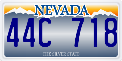 NV license plate 44C718