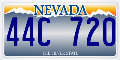 NV license plate 44C720