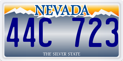 NV license plate 44C723