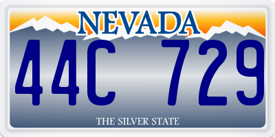 NV license plate 44C729