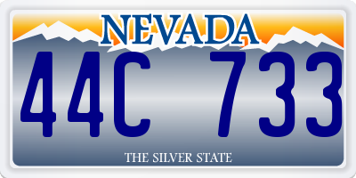 NV license plate 44C733