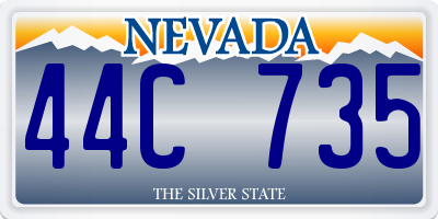 NV license plate 44C735