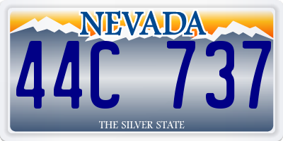 NV license plate 44C737