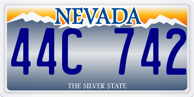 NV license plate 44C742
