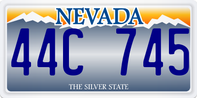 NV license plate 44C745