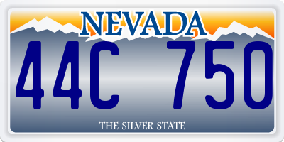 NV license plate 44C750