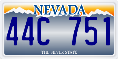 NV license plate 44C751