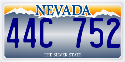 NV license plate 44C752