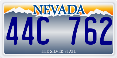 NV license plate 44C762